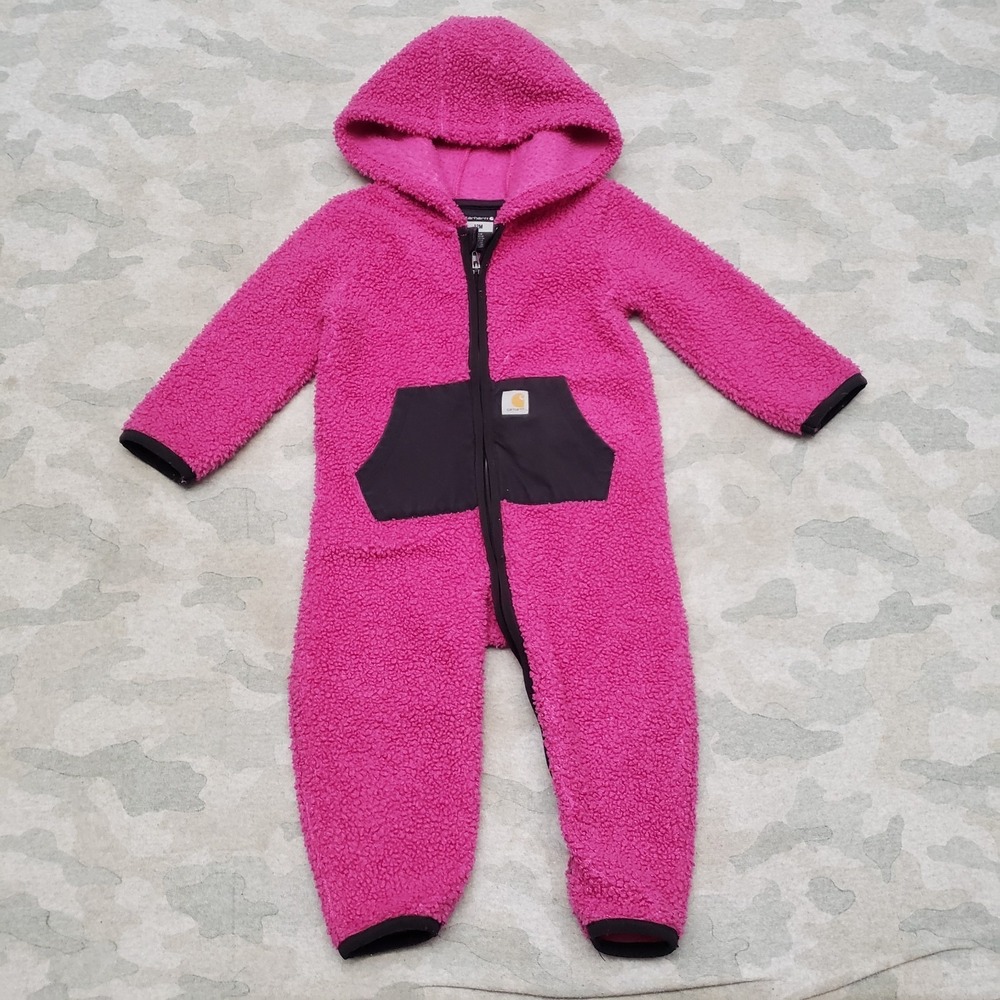 Carhartt Coveralls Youth 12 Purple Workwear Full Zip Hooded